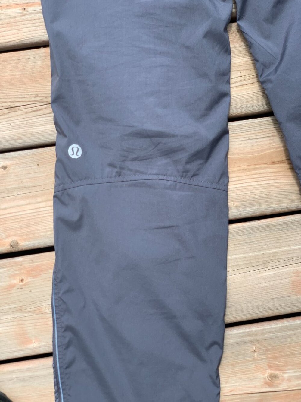 Lululemon Pacific Run Pant Mens L Gray Zip Pocket Calf Athletic Training Cycling - Picture 5 of 12